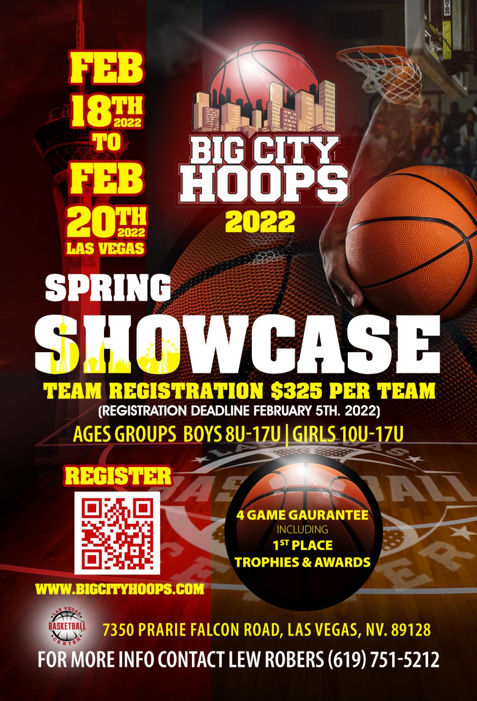 A poster for the big city hoops showcase.